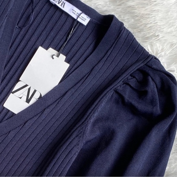 Gorgeous ribbed knit dress from ZARA sz M new with tags 💗 - Picture 2 of 7